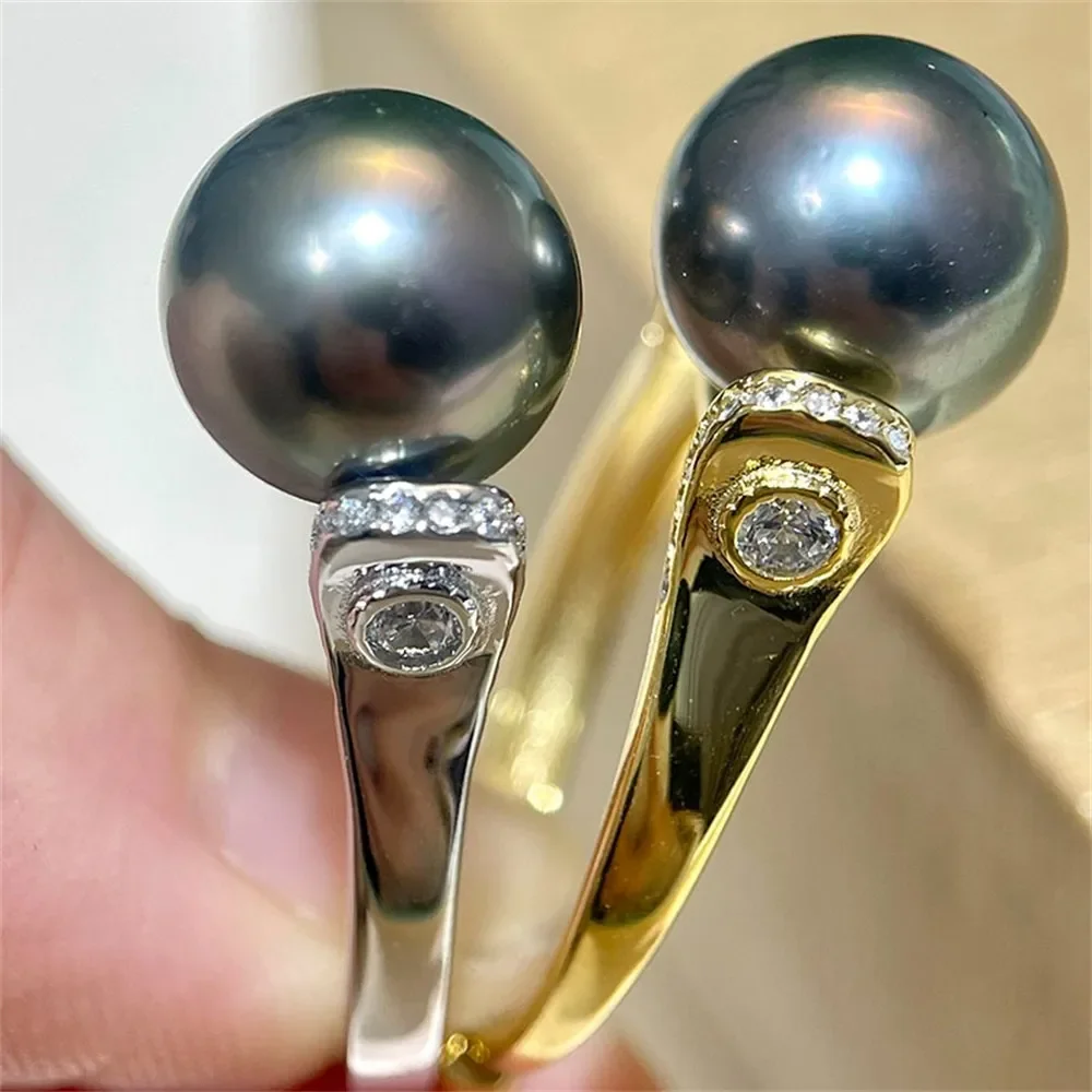 Solid S925 Sterling Silver Pearl Ring Settings Findings & Accessories  for Jewelry Making Bulk Wholesale Craft Supplies No Pearl