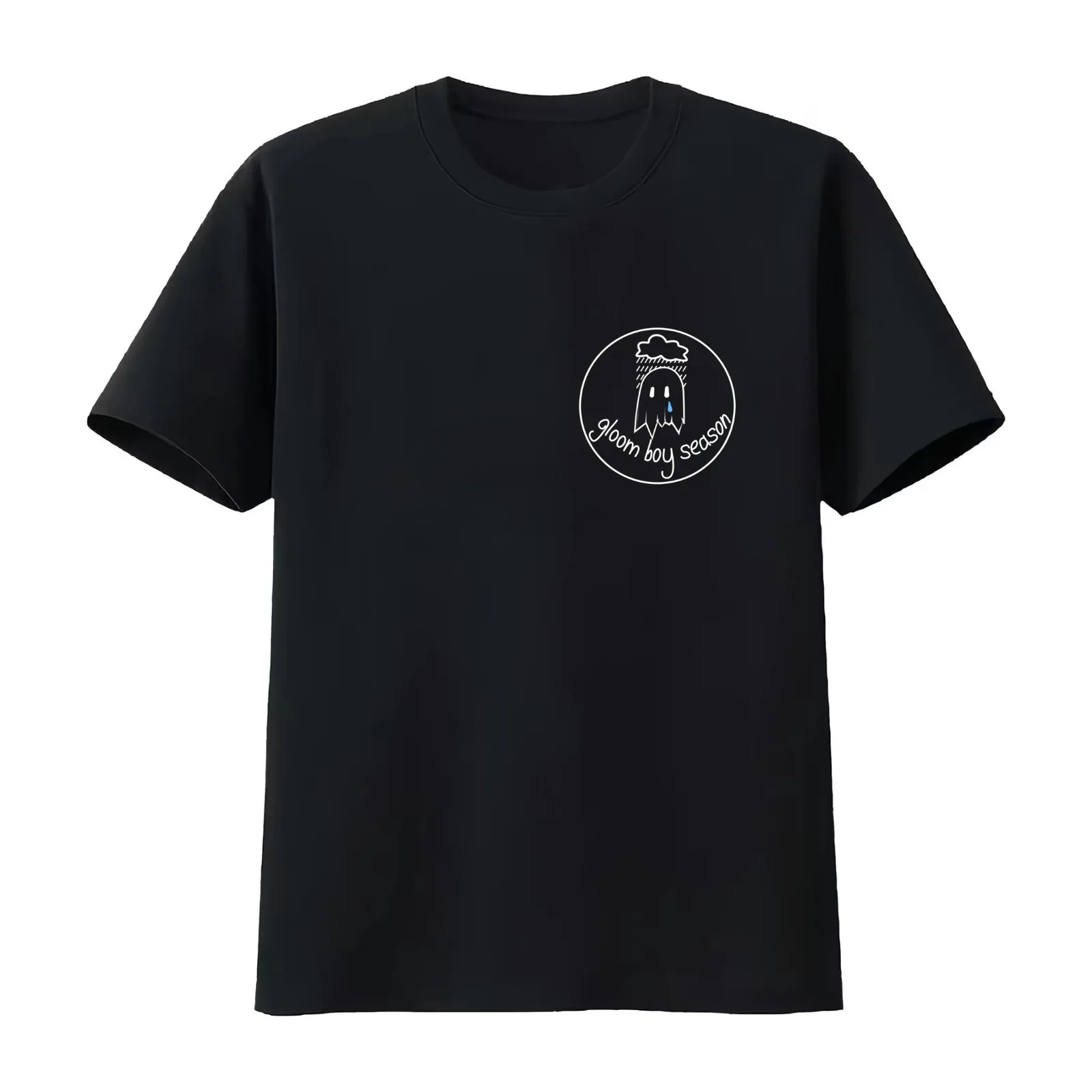 gloom boy season - white version T-Shirt Summer Casual Cotton Tee Oversized Streetwear Tops Vintage Graphic Print