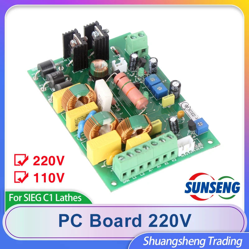 Mini Lathe Main Control Board SIEG C1-117 Circuit Board XMT-1115(110V) XMT-2315(220V) Control Panel Assembly PCB