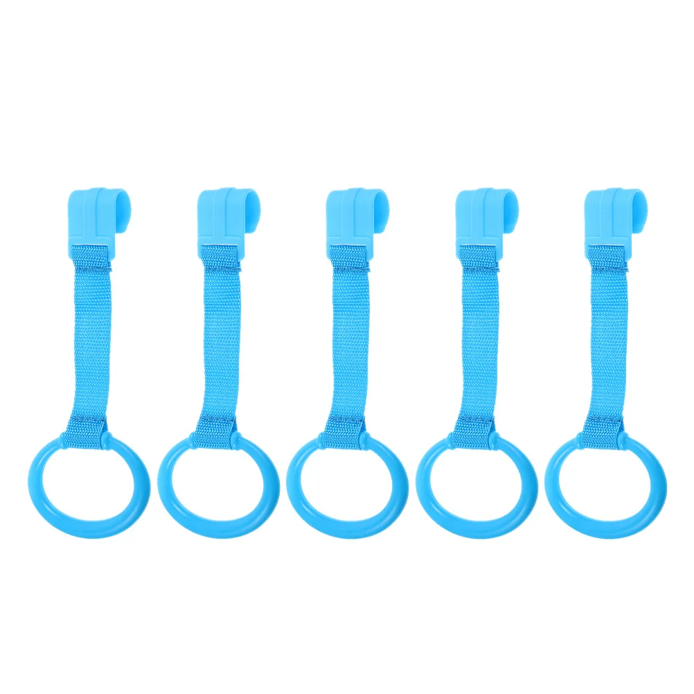 

5Pcs Infant Bed Pull Rings Baby Crib Stand Up Rings Lightweight Durable Baby Walking Aid Kids Pull Ring Crib Hanging Ring