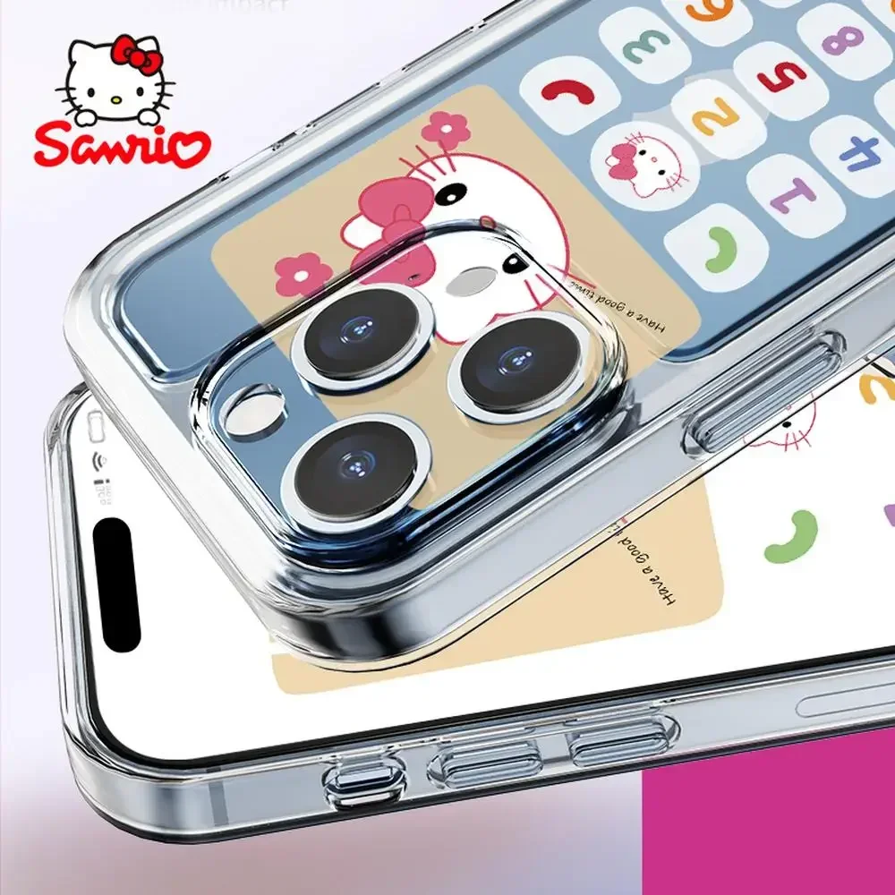 Sanrio Kt Iphone Case Valpreventie Iphone 16/15/14/13/12/11 Meisje Telefoon Gevallen Kitty Kat Leuke Accessoire Verjaardagscadeau