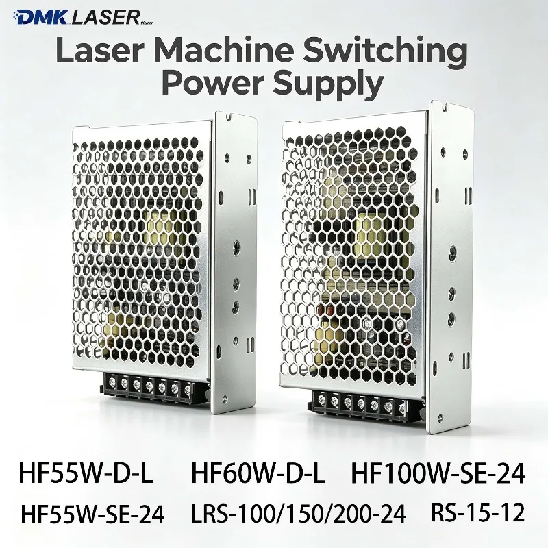 Machine de soudage/nettoyage au laser, boîtier d'alimentation à commutation galvanométrique DC HF60W-D-L RS-15-12, transformateur 24V LRS-150-24 +15V-15V