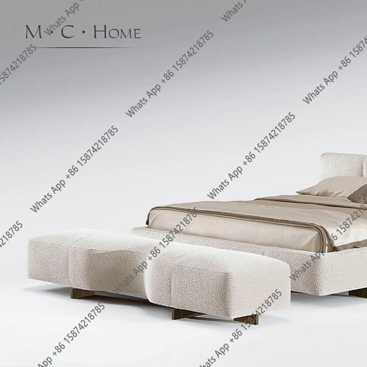 Italian Bedside Bench Designer Cloakroom Bench Model Room Sofa Side  Bench Yves Bedside