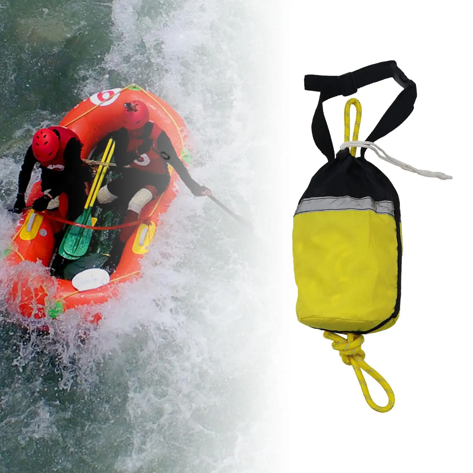 

Portable Rescue Line Throw Bag Reflective Throw Rope Floating Rescue Rope 21M Throwable Safety Device for Boat Canoeing Kayaking