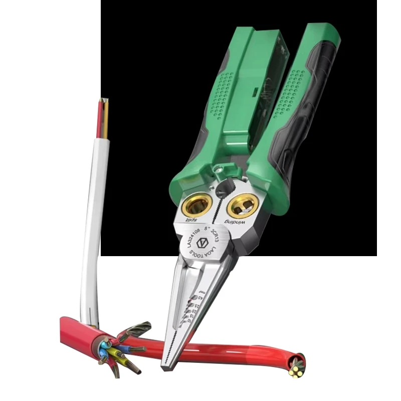 11019999 LAOA Electrical Testing  8-in-1 Multifunctional Wire Stripping Stripper Crimper Cable Cutting Pulling Pressing