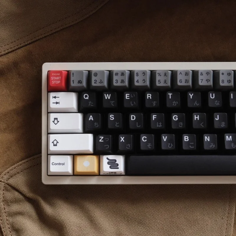 

Sublimation PBT black and white color scheme magnetic axis custom keyboard