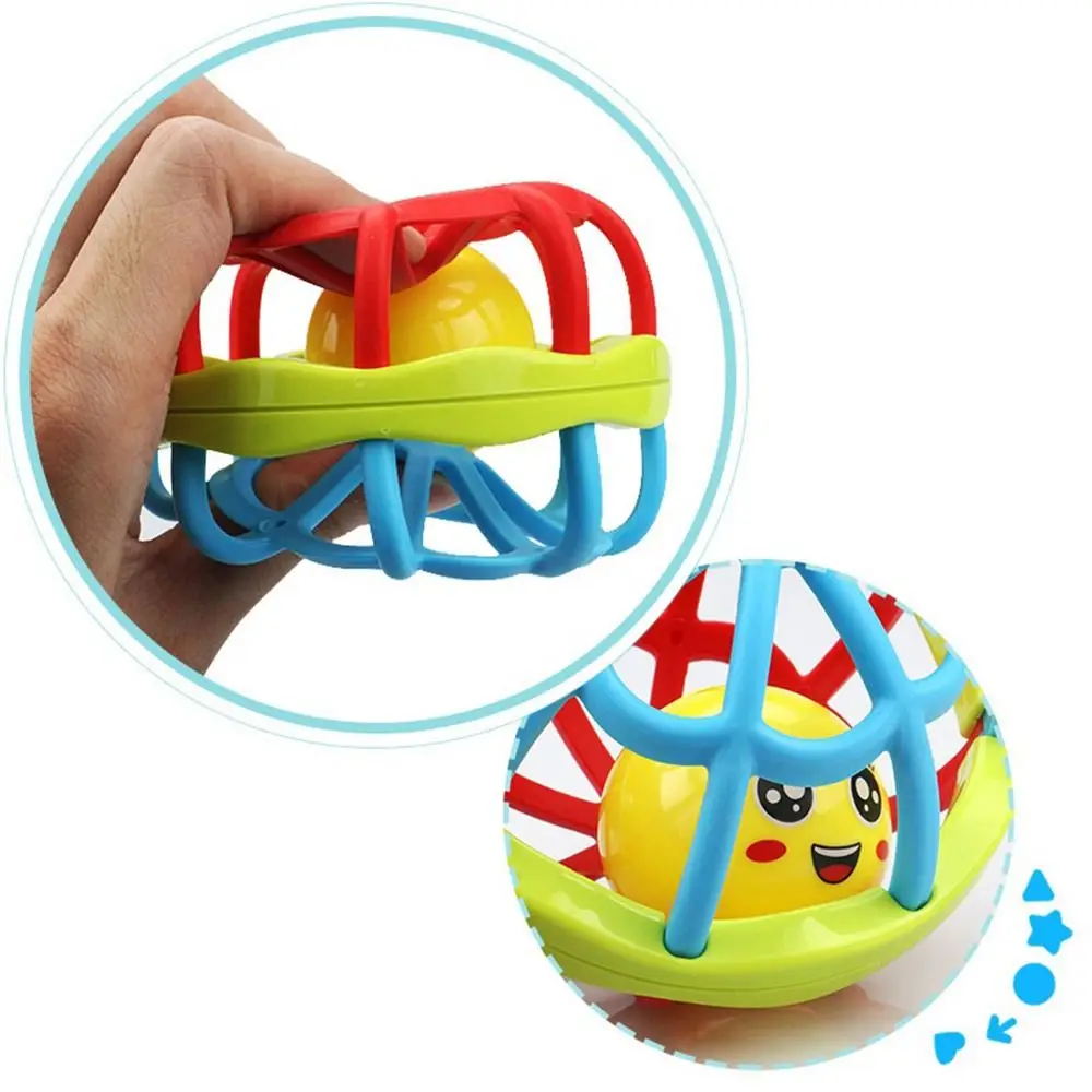 7 unids/set de sonajero de juguete colorido para bebé, cascabeles de mano inteligentes interactivos, juguetes mordedores suaves y bonitos, accesorios para bebé
