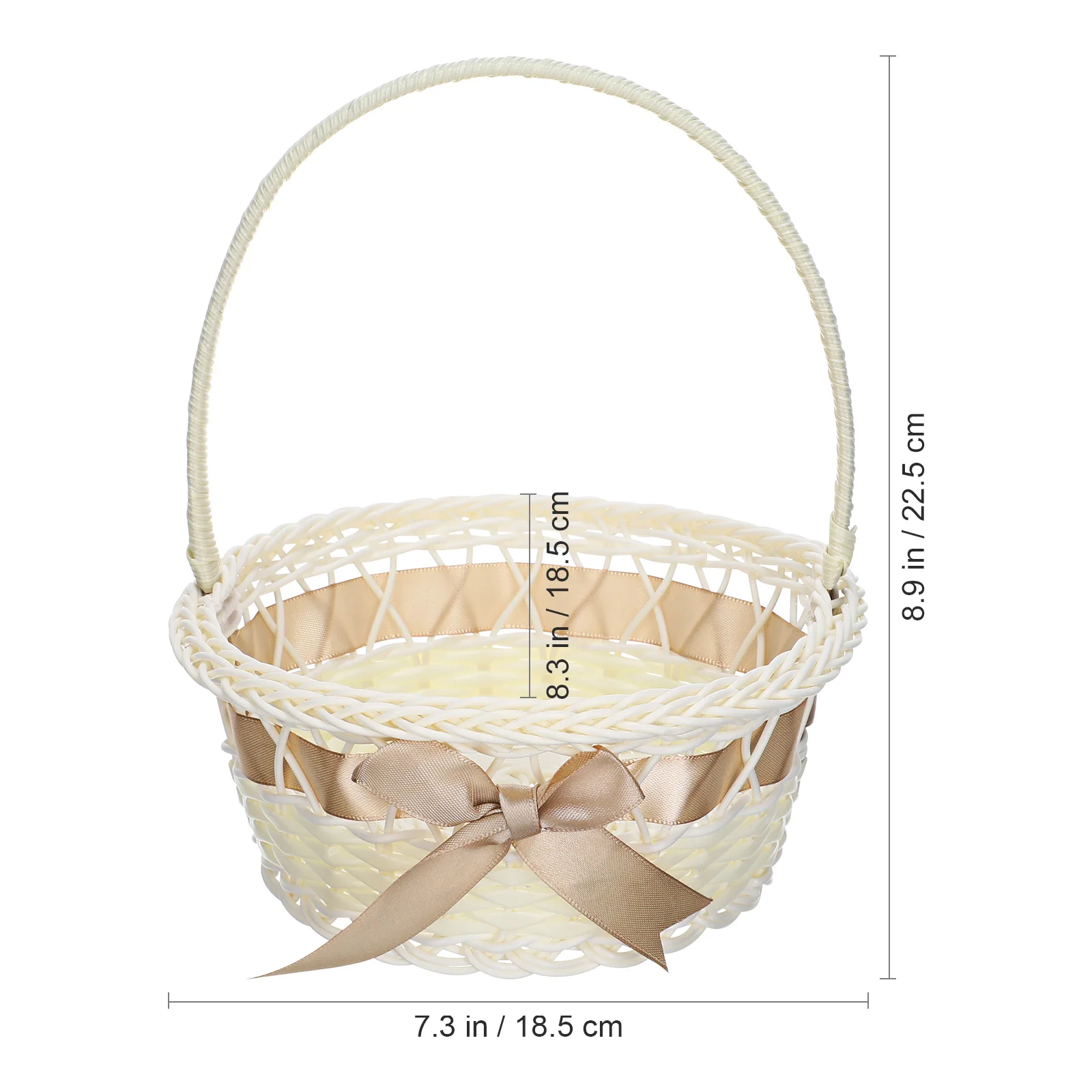 Easter Woven Flower Basket Rattan Storage Basket Flower Girl Hand Basket Handmade Flower Basket For Home Wedding Decor