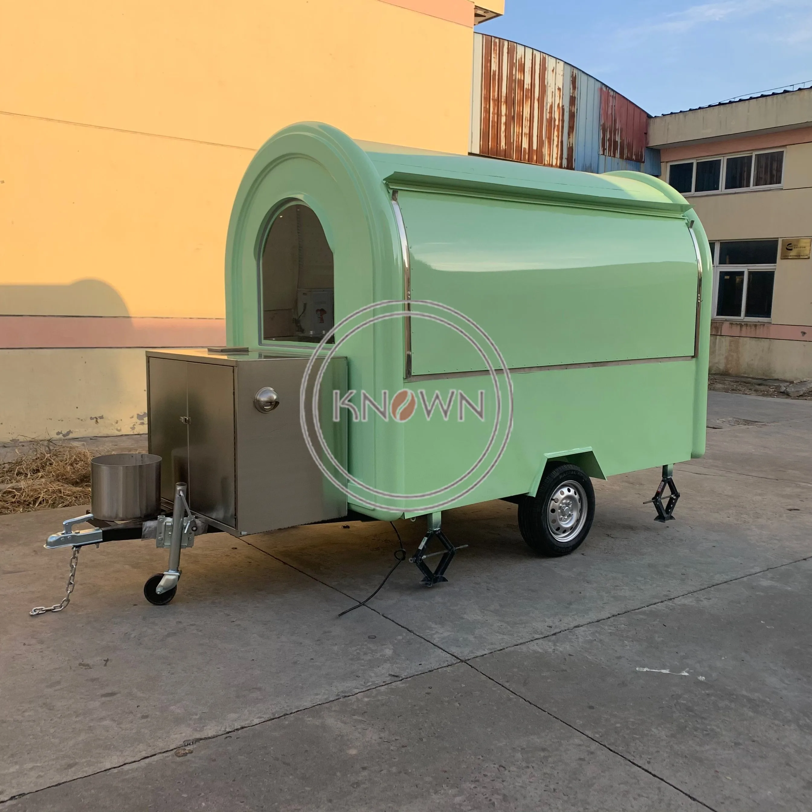 Rimorchi per alimenti in concessione da 220CM Usa Standard Frozen Mobile Gelato carrello per Gelato caffè Pizza bevande distributore automatico chiosco Bar all'aperto