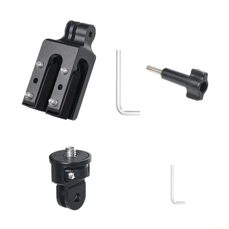 B03F Quick Release Motorcycle Handlebar Mount For Action 5/Action 6/Pocket 3 Sports Camera Aluminum Bracket Easy Installation