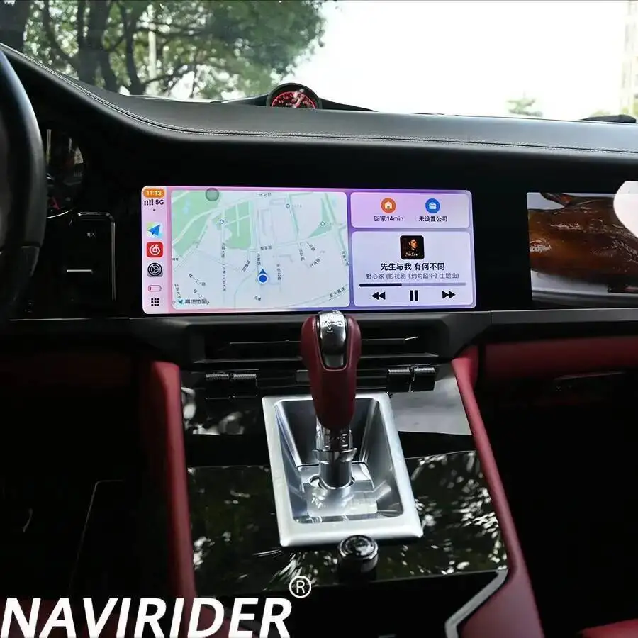 لوحة القيادة اللمس Carplay لبورشه باناميرا 2010 - 2017 لوحة راديو تكييف الهواء الكهربائية فتحات وحدة التحكم المركزية للسيارة السرج #3