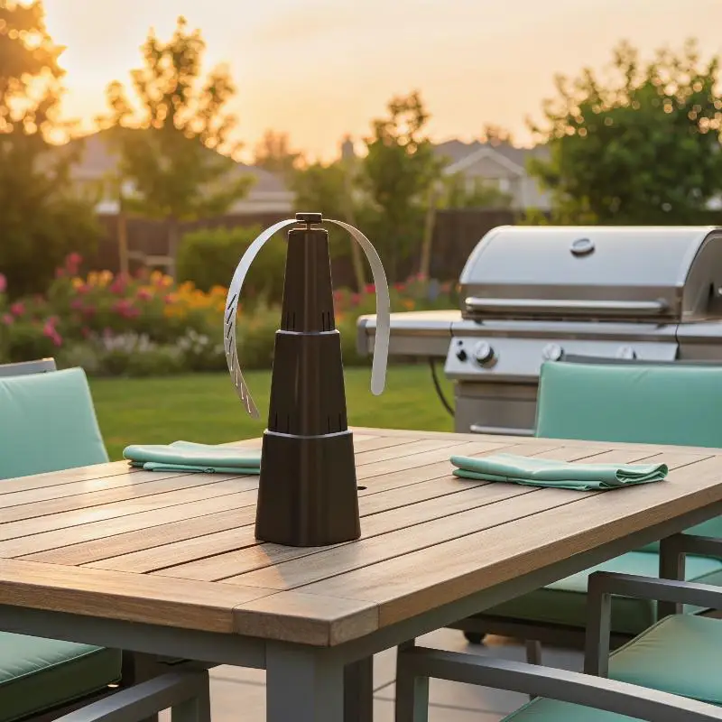 Fly Fans For Tables Fly Repellent Fan With Holographic Blades Keep Flies Away Bug Repellent For Picnic BBQ Restaurant Party