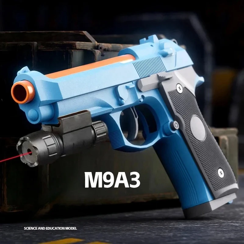 Tiro continuo M9A3 Pistola softair Shell Espulsione Vuoto Appeso Lanciatore Pistola giocattolo Regalo di Natale per ragazzi Adulti