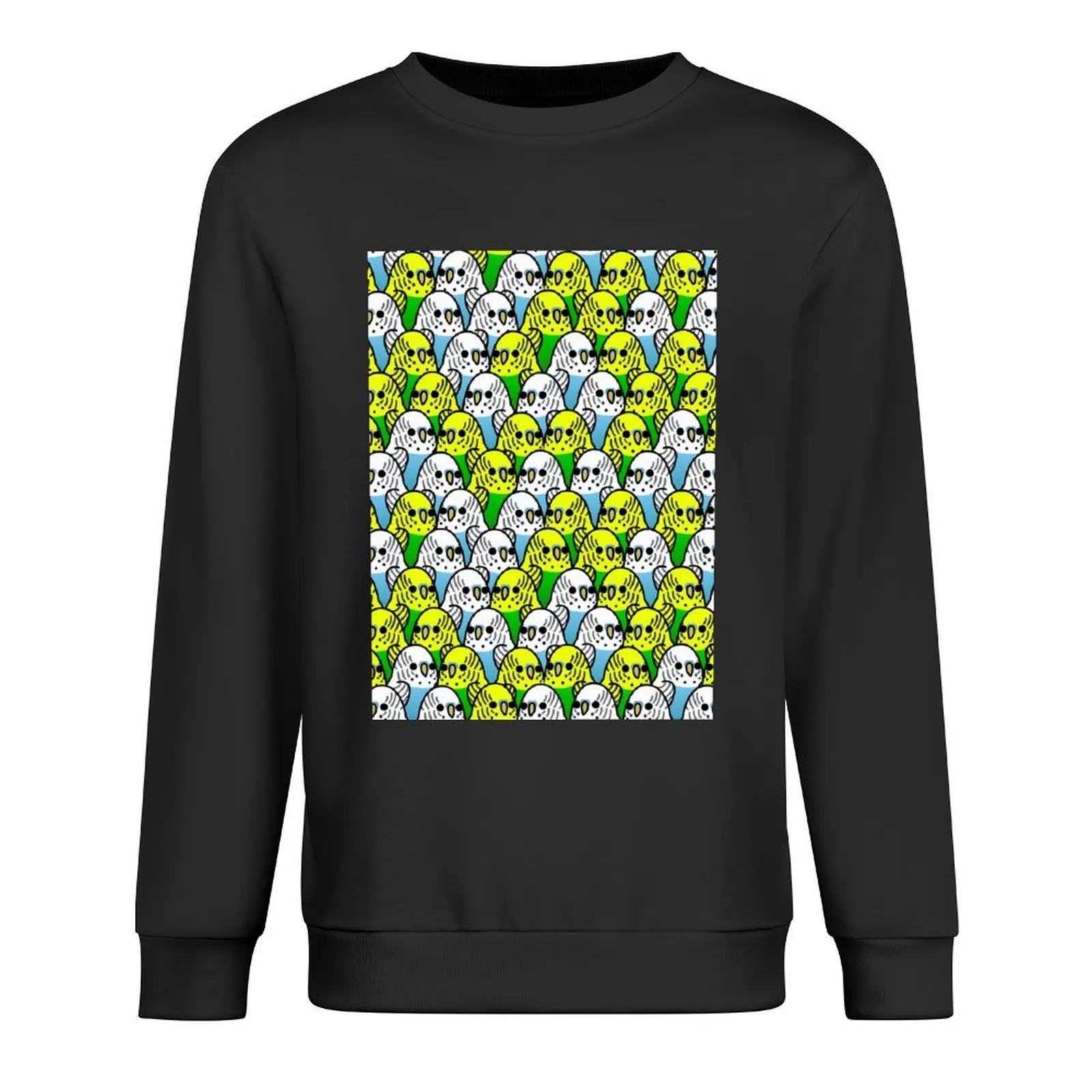 

Too Many Birds! - Budgie Squad 1 Pullover autumn men clothes graphic t shirts men male clothes hooded sweatshirt