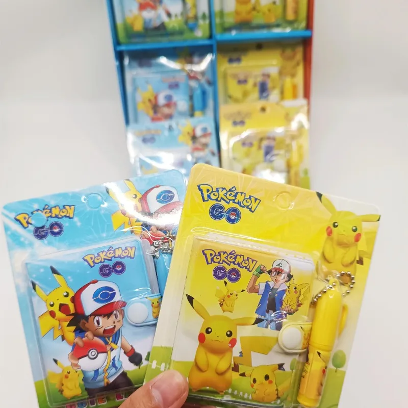 Pokemon Pikachu Notebook Pen Set Cartoon Anime Cute Students Notepad Children Stationery Fashion Learning Supplies Holiday Gifts