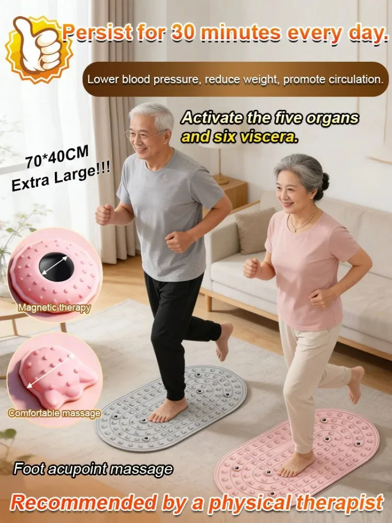 

Массажный коврик для стоп / Комбинированный коврик для массажа стоп (мягкий и жесткий) для домашнего использования, для работников, стоящих на работе, для использования в помещении и на улице, унисекс