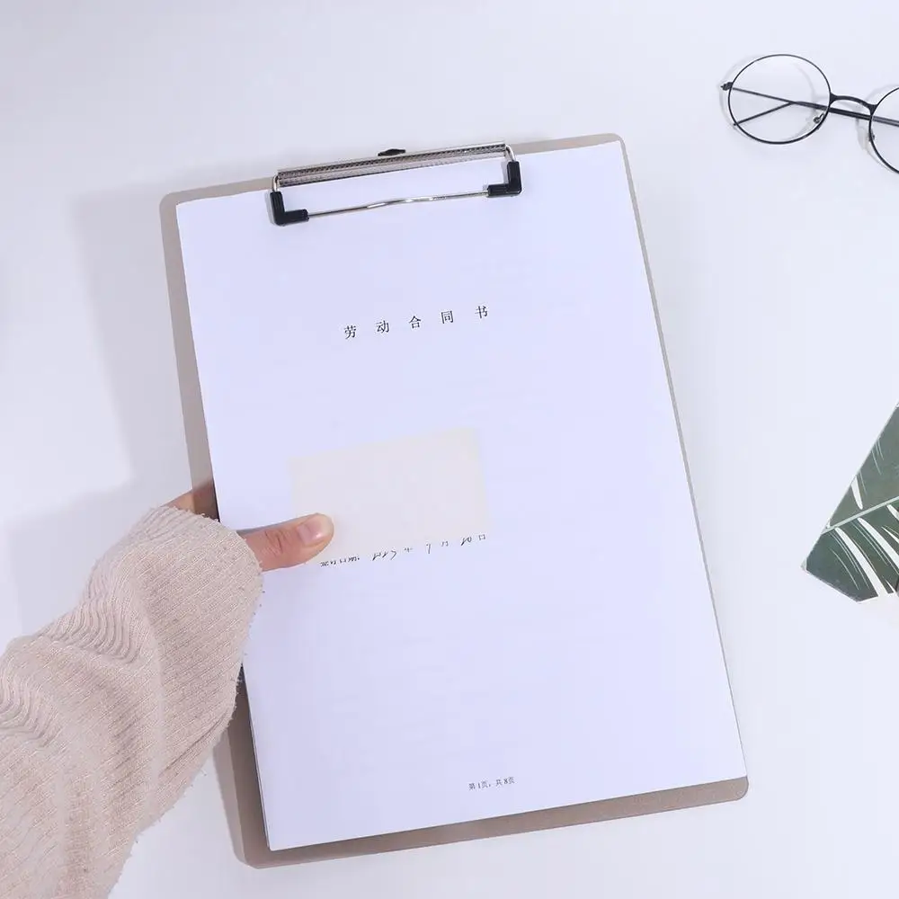 With Low Profile Gold Clip A4 A5 A6 File Folder Document Folder Writing Sheet Pad Paper Organizer Writing Pad Writing Tablet