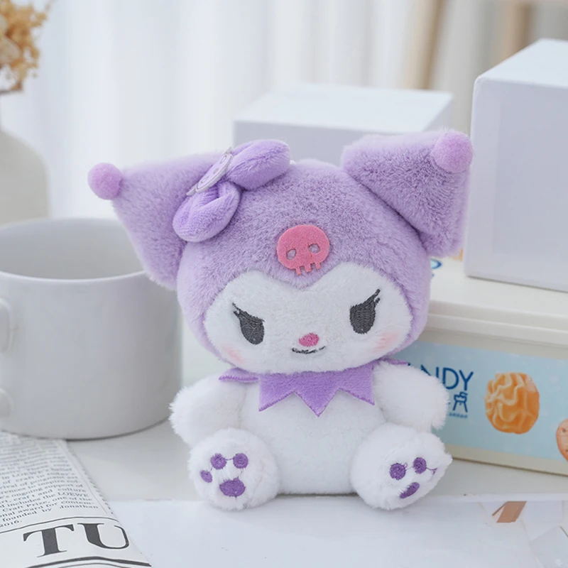 14Cm Kawali Sanrio Hello Kitty Kuromi Mijn Melodie Cinnamoroll Kussen Pluche Speelgoed Plushie Sleutelhanger Gevulde Pop Hanger Voor Kind Cadeau