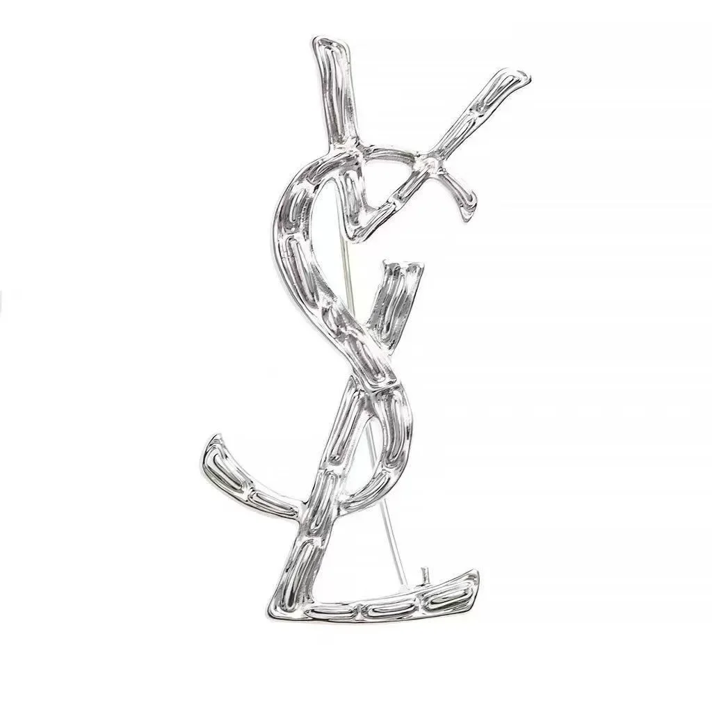 2024 الفاخرة خمر الإبداعية المعادن Vsl رسالة دبابيس للنساء الرجال الملابس دعوى العصرية بروش دبابيس مكتب مجوهرات الحفلات هدايا