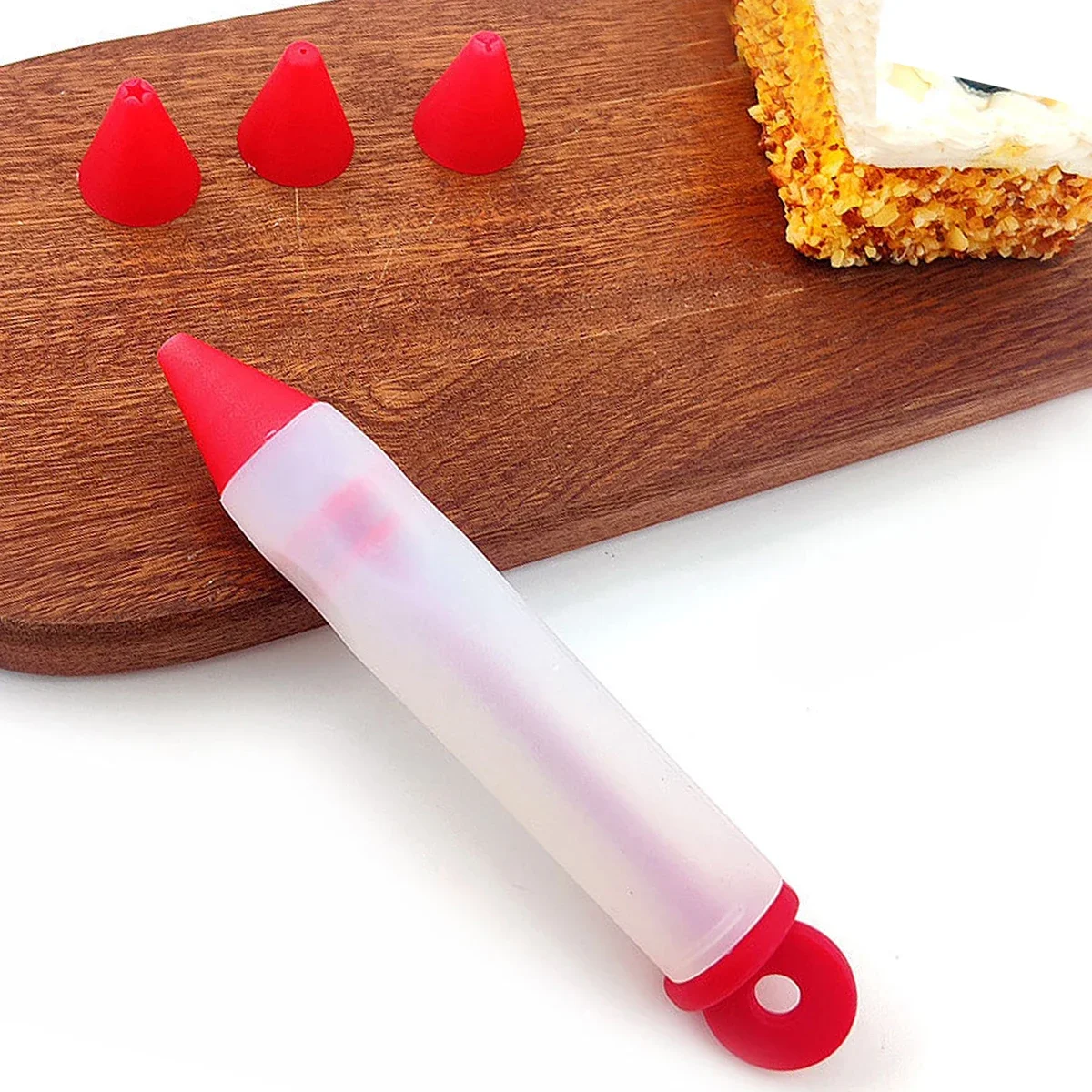 1PC Lebensmittel Silikon Kuchen Schokolade Stift Lebensmittel Schreiben Stift Essbare Gebäck Marker für Reposteria Backen Werkzeuge Kuchen Gebäck Zubehör