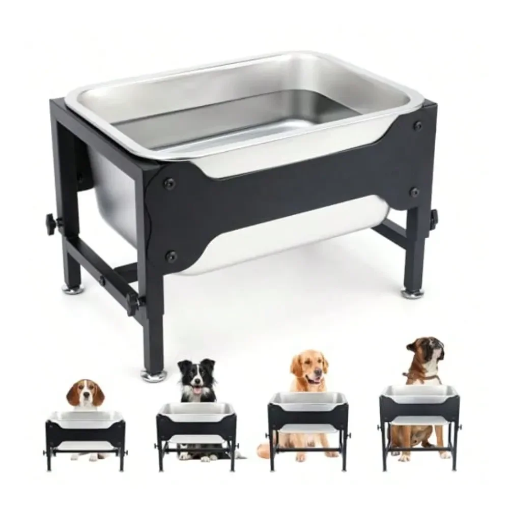 

Dog Bowl Dog SuppliesGallons Elevated Large Dog Water Bowl 4 Height Adjustable Stainless Steel Raised Dog Bowls With Stand Indoo