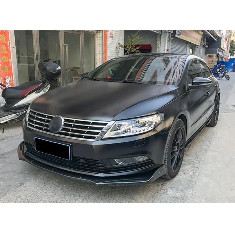 Applicable To Car Front Bumper Split Lip Body Kit Spoiler Diffuser Deflector For Volkswagen Passat CC Accessories 3Pcs 2009-2018