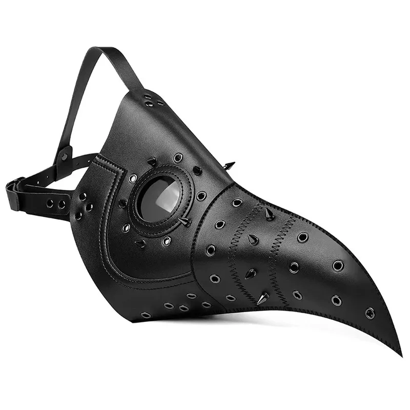 Маска чумного доктора, кожаные готические очки для взрослых, маска на Хэллоуин для лица, женский косплей, средневековый стимпанк, карнавал, маскарад