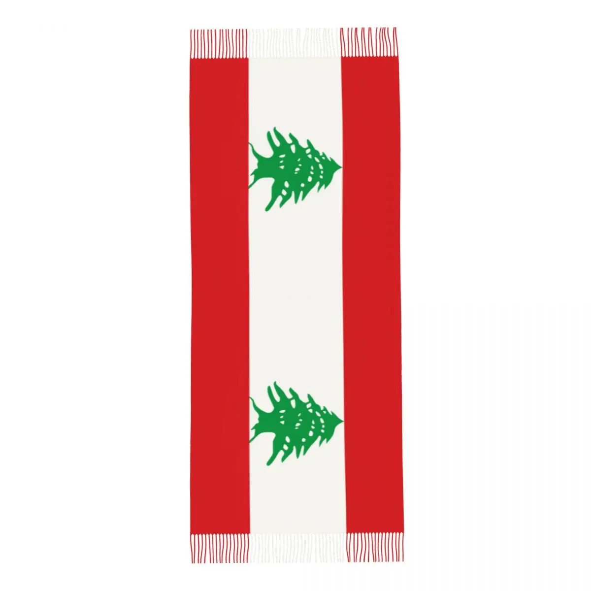 Flag Of Lebanon Scarf for Women Winter Warm Pashmina Shawl Wrap Long Shawl Scarf for Evening Dress