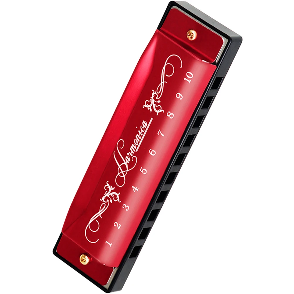 

C Key Harmonica 10 Holes 20 Tones Mini Instrument for Adults Beginners Kids Students Professional Metal ABS Christmas Gifts