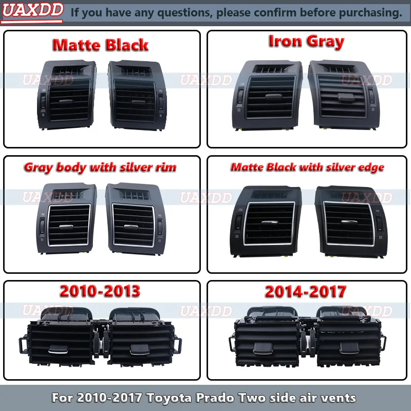 Car For 2010-2017 Toyota Prado Middle Air Outlet Two Side Vent Grille Ventilateurs Accessoire Voiture Conditioning AC Automotive
