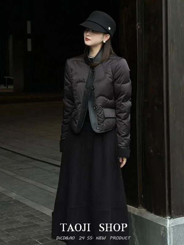 

Warm Thickened Short Quilted Jacket Women's Spring New Style Commute Fashion Lightweight Padded Coat Korean Version Duck down