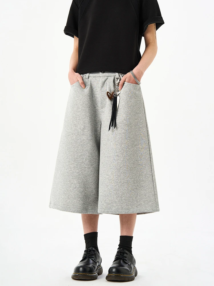 

Woostop American Retro Pure Color Commuter Casual Sweatpants Men's Draped Wide Leg Seven-Foot Pants Cleanfit orts