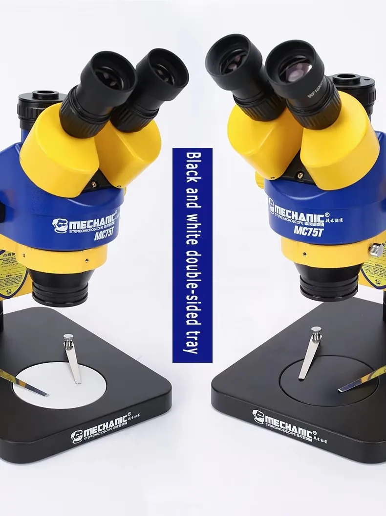 MECHANIC Trinocular Stereo Microscope Industrial Grade MC75T-B1 Large Wide Angle Camera For Phone Repair Microscope