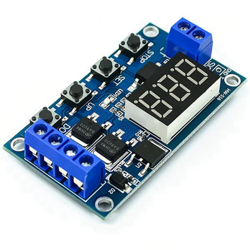 4Pcs DC12-24V Dual MOS Digital Time Delay Relay Trigger Cycle Timer Delay Switch Circuit Board Timing Control Module