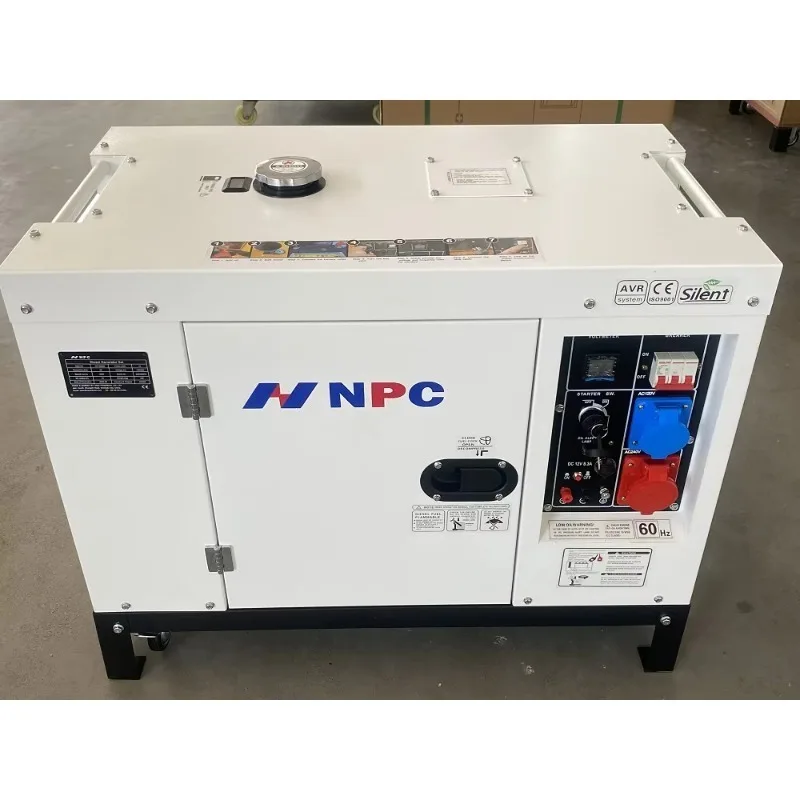 NPC Wholesale Silent Type 6Kw 7Kw 8Kw 10Kw 12Kw 12Kva Electric Diesel Generators For Home Use Generator10kw Standby Generator