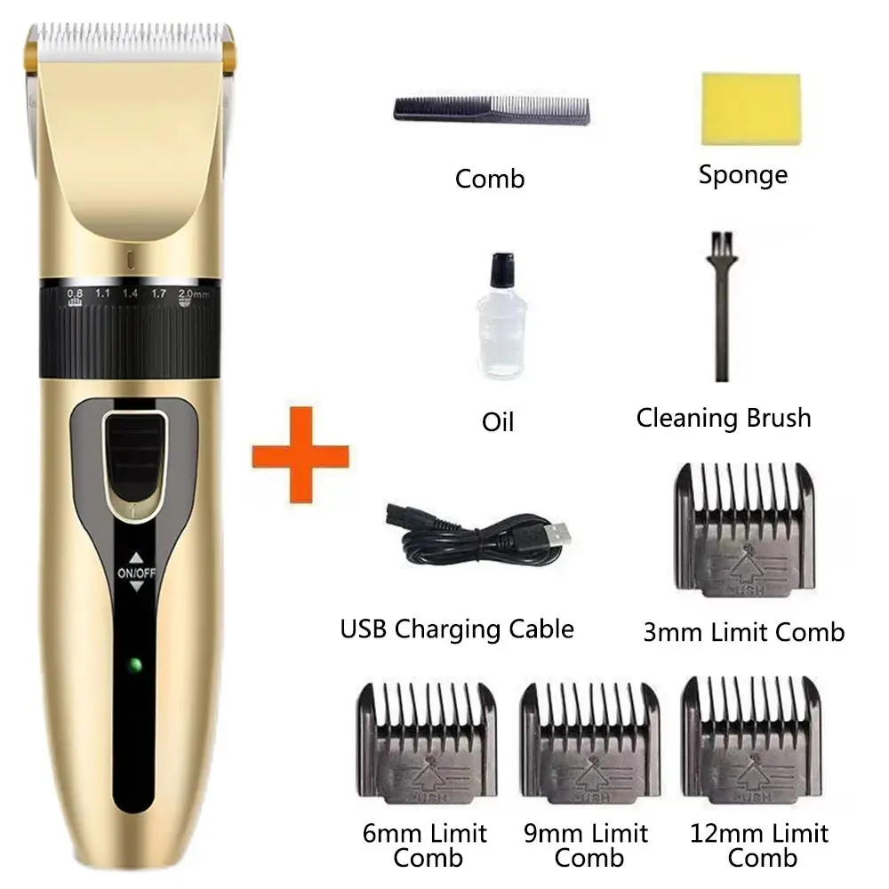 Professional Hair Clipper Men's Barber Beard Trimmer Rechargeable Hair Cutting Machine Ceramic Blade Low Noise image 6