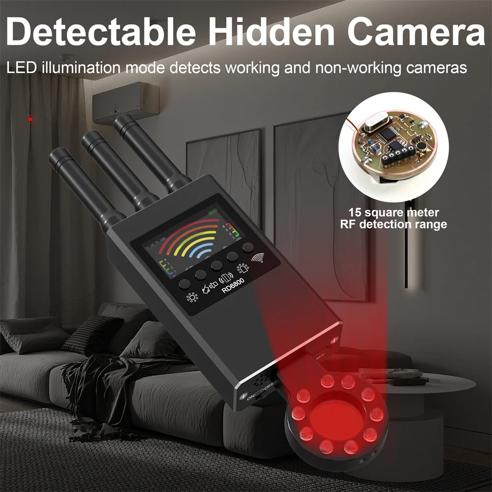 Versteckte Kamera Detektor Anti-Spion Auto GPS Tracker Abhörgerät Bug RF Wireless Alle Signal Scanner Gadget Sicherheit Schutz