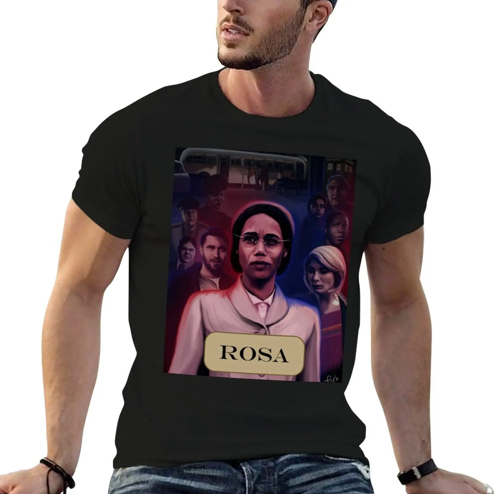 Rosa T-Shirt Basic Simple Casual Short Sleeve Tee