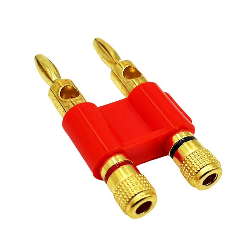 Imagem -03 - Duplo Banana Plug-banhado a Ouro Duplo Row Test Fio Conector com Cabeça de Lanterna sem Solda e Terminais Conectores mm 20 Pcs