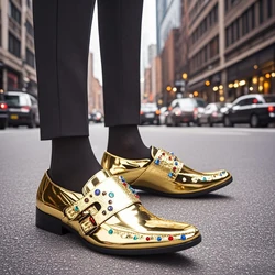 Summer Leather Shoes Men's Pointed Toe Youth Business Men's Shoes Spring and Summer New Men's British Casual Shoes