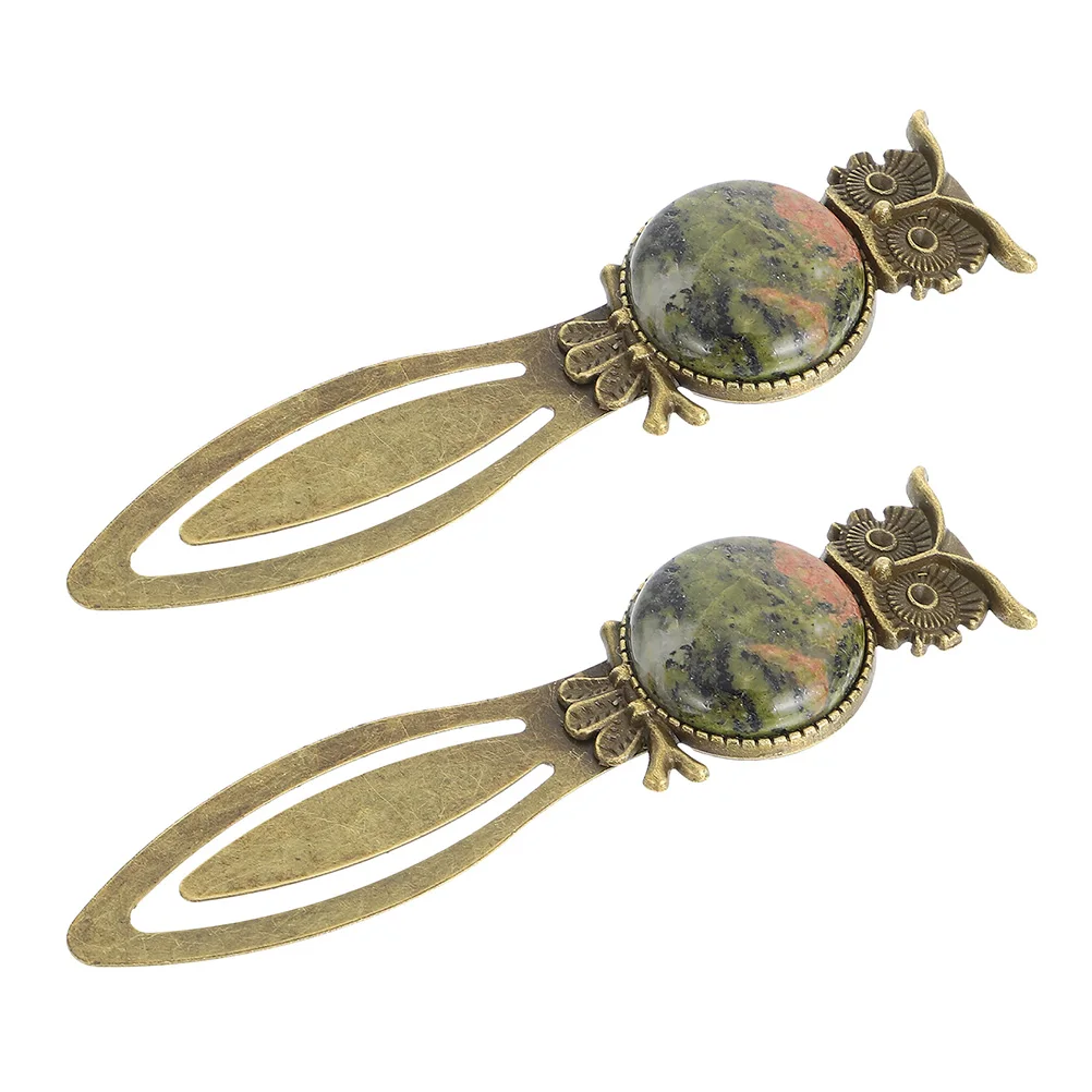 

2pcs Owl Bookmark Zinc Alloy Lightweight Decorative Metal Bookmarks for Kids Adults Elegant Owl Shaped Book Page Decor Student