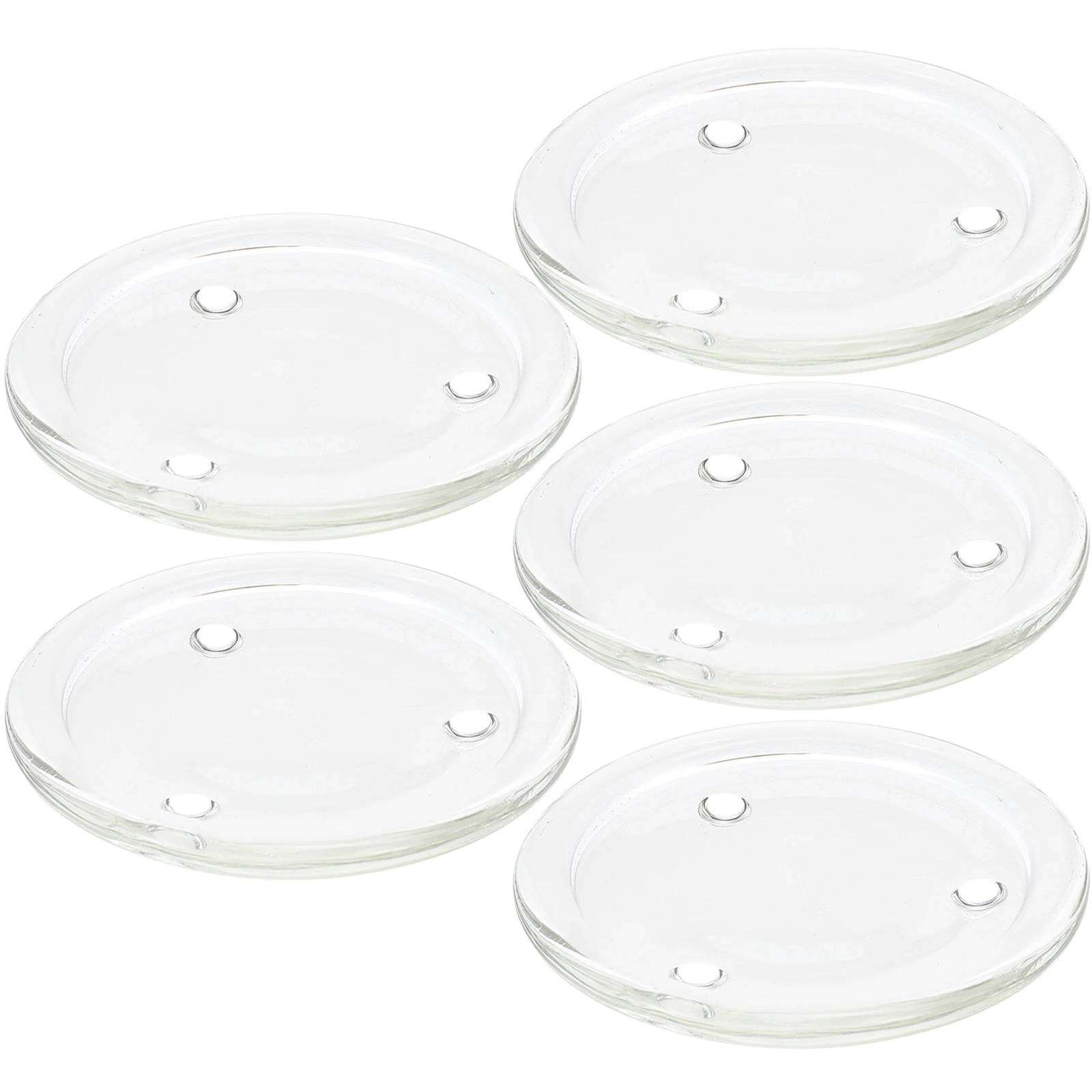 

5 Pcs Birthday Party Holders Candlestick Plate Plates Decorative Candleholders