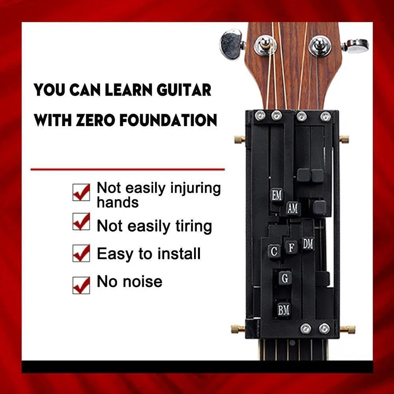 Guitar Chord Presser Guitar Aid Chord Trainer Chord Learning System Guitar Accessories Guitar Trainer Tool For Kids Adults▪ view 5