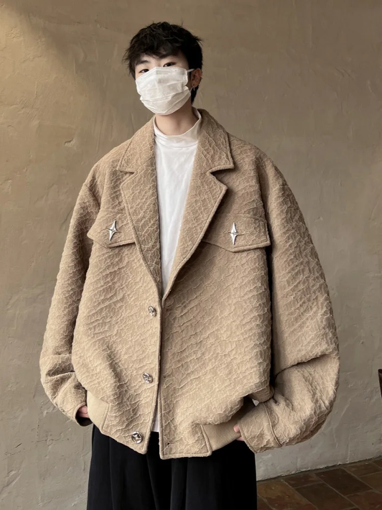 

Мужская повседневная куртка на весну-осень 2024: модная, премиум-класса, с воротником-рубашкой, свободного кроя, с длинными рукавами, немнущаяся