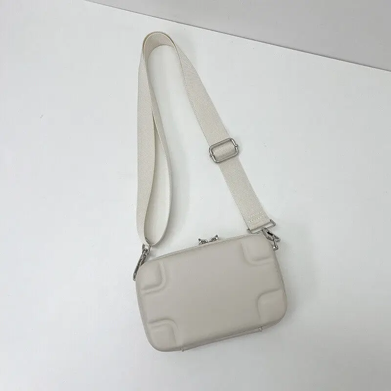 Sac à bandoulière en cuir PU à coque rigide pour hommes et femmes, mini valise en forme, sacs de téléphone de voyage, étui en poudre pour carte d'identité, sac à main initié