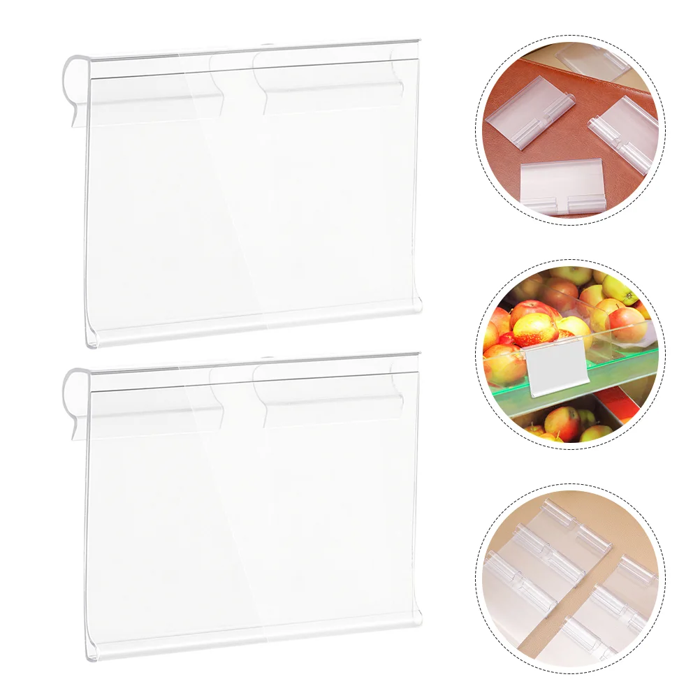 50 PCS Price Tag Shelf Clips for Metal Shelving Metallic Line Label Inserts Office