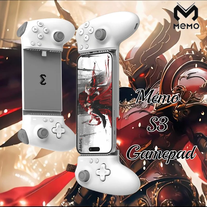 New Memo S3 Gamepad Type-C Mobile Phone Controller Bluetooth Version Hall Effect Stick Joystick Android Ps Cloud Game Customized