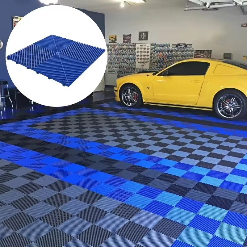 

Hot Sale Heavy Duty PVC Garage Flooring Tiles Industrial Floor Mat For Workshop Garage Flooring Tiles