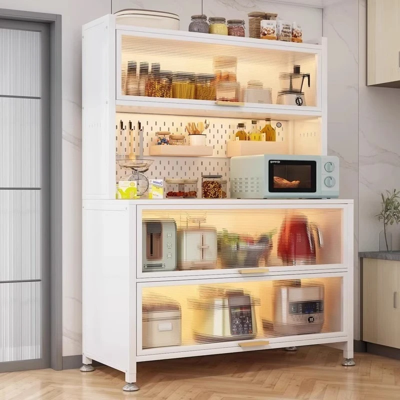 Armario de cocina de almacenamiento, estante independiente multifuncional para microondas, aparador multicapa, organizador de Buffet, Mueble Aparador