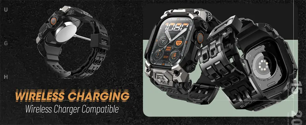 For Apple Watch Ultra 4/3/2/1 Case 49mm (2026-2022) SUPCASE UB Erz Robustes Sport-Herren-Stoßstangengehäuse mit verstellbarem Riemenband – Detail 4